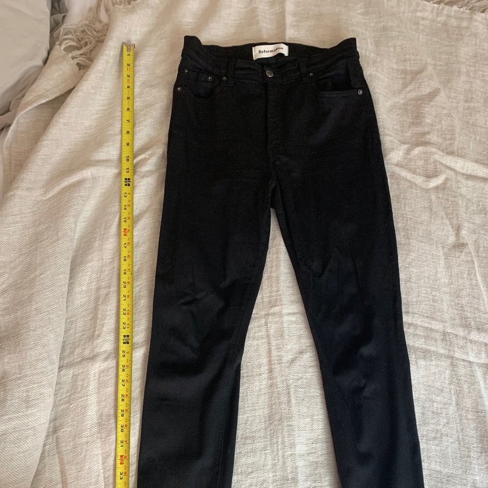 Reformation High & Skinny Black Jeans